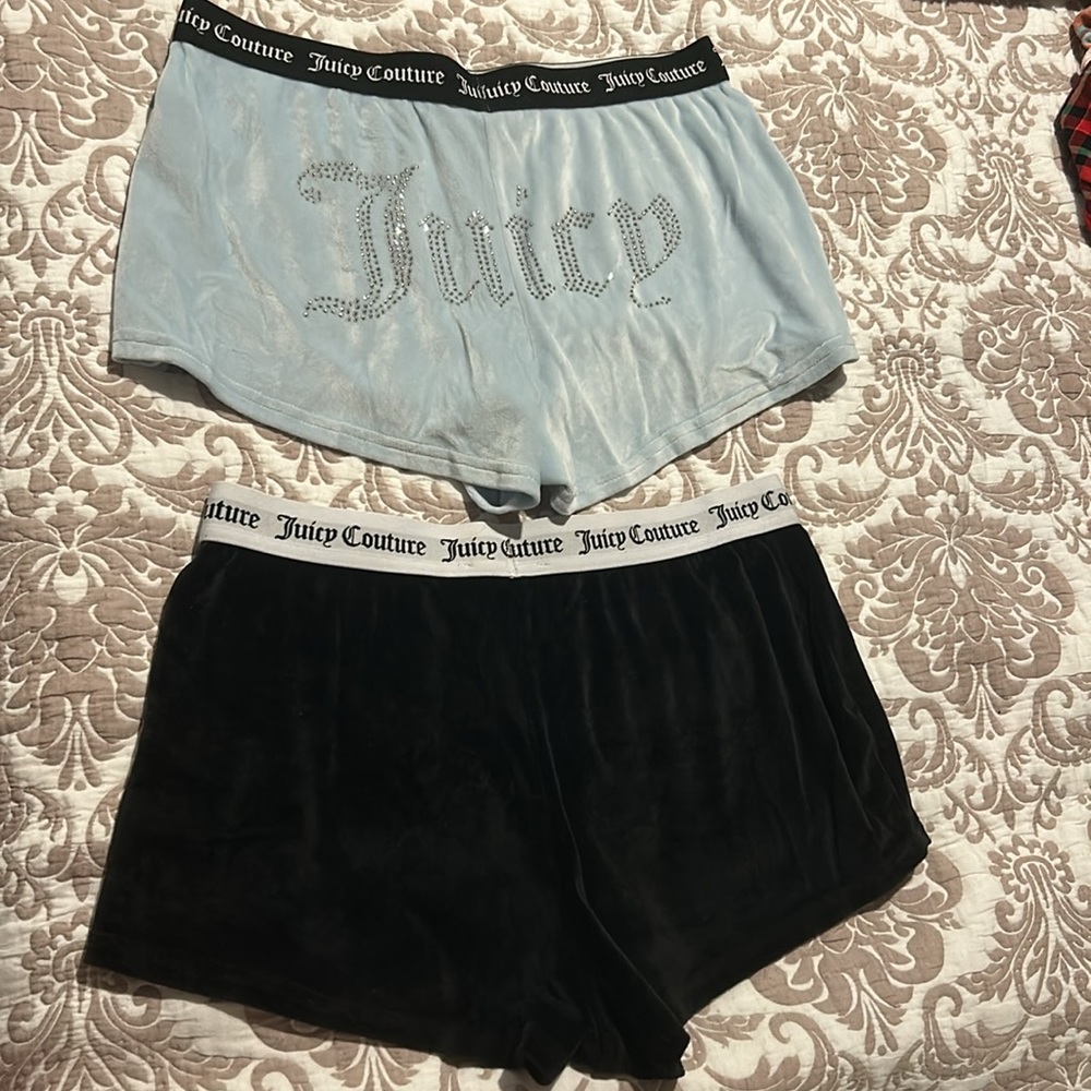 TWO velvet juicy sleep shorts medium